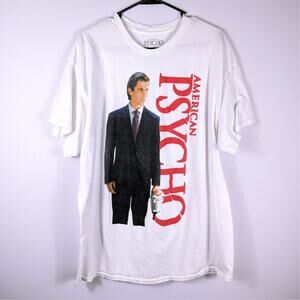 American Psycho Movie Tee Patrick Bateman Graphic Shirt Mens 2XL Horror Film